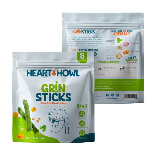 Packaging For Dental Chews, pet lovers
