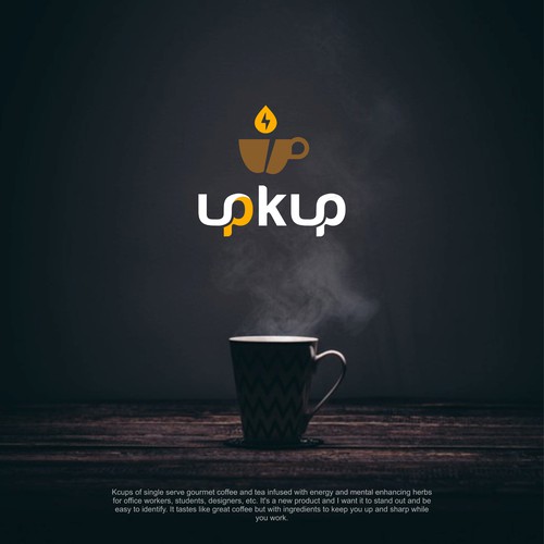 logo for brand upkup coffee and tea 