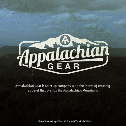 Vintage logo that captures the Appalachian Mountains.