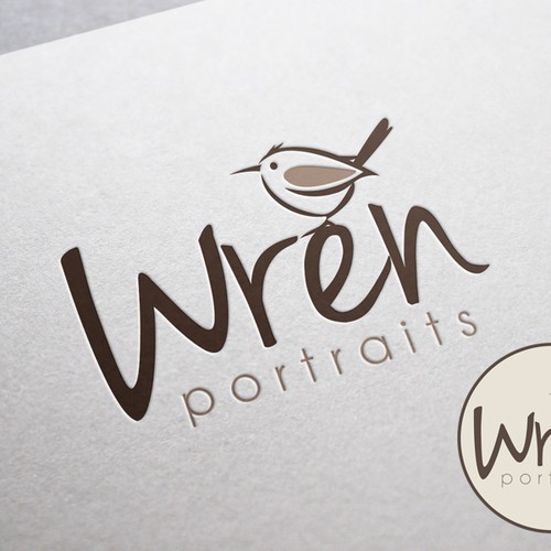 Fun logo for Wren Portraits