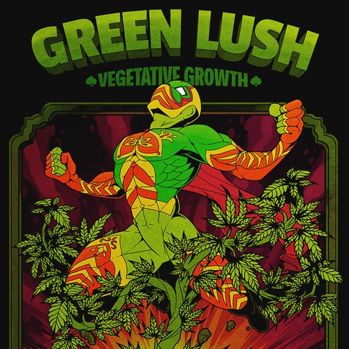 "Green Lush" label design