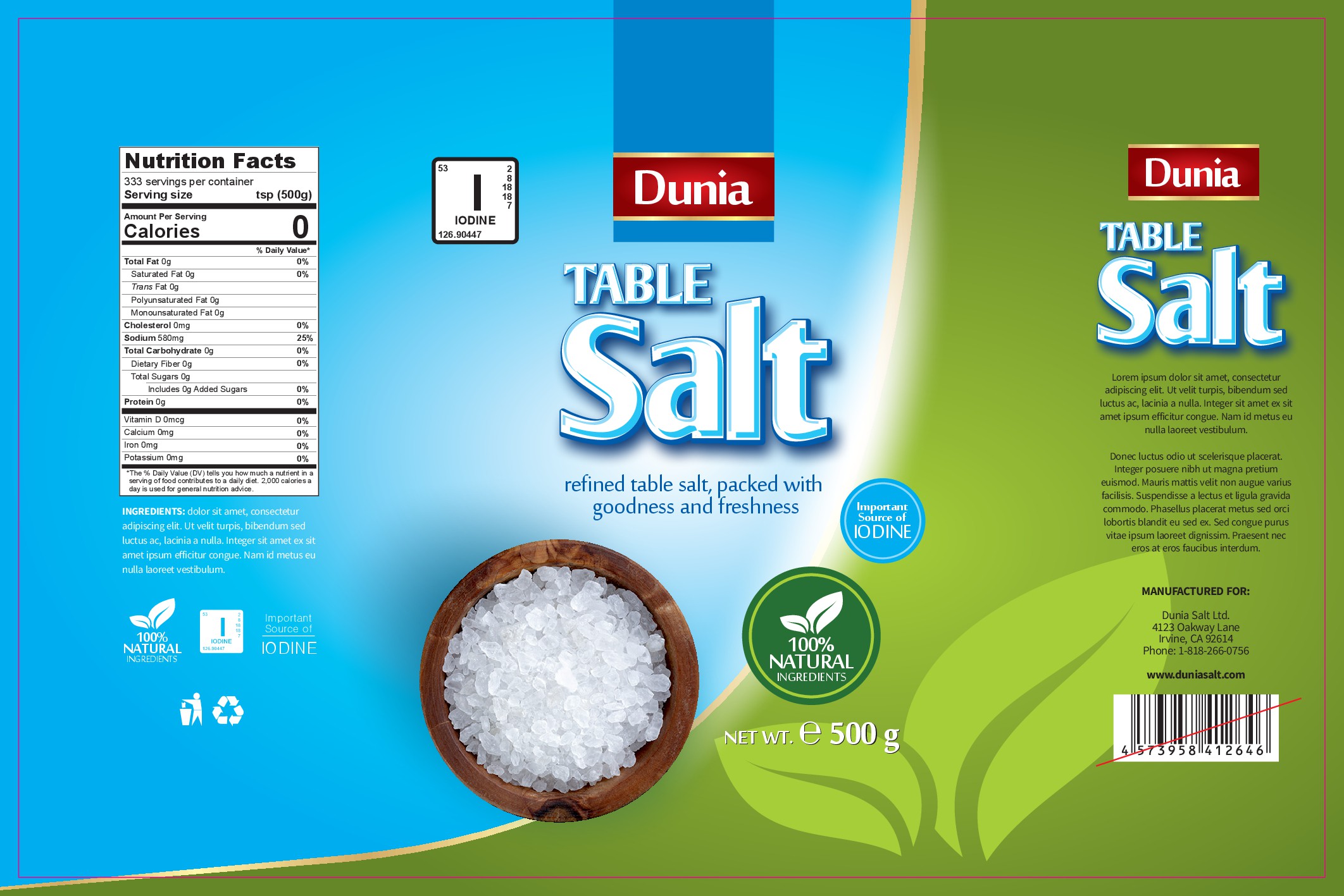 Newcomer in refined table salt business, need fresh design to attract new market
