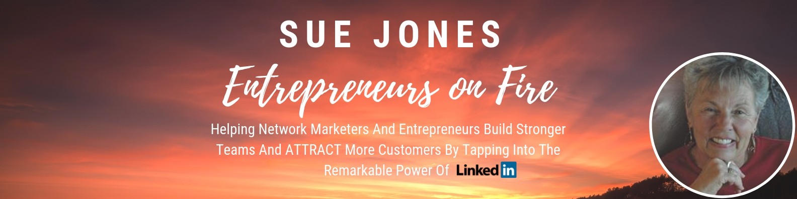 Design Banner for Sue Jones - Entrepeneurs on Fire