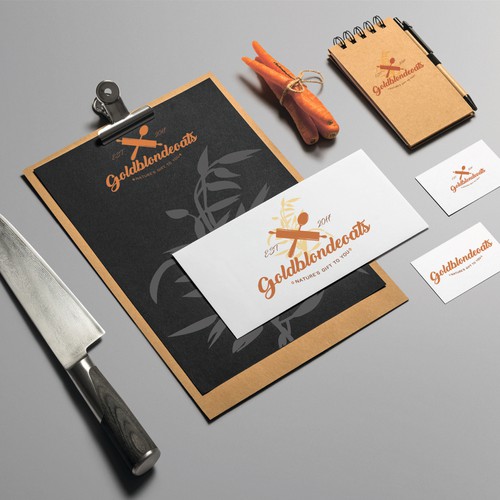 Logo concept for Goldblondeoats cafe