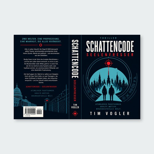 Schattencode – Seelenfresser | Minimal Vector Book Cover Design