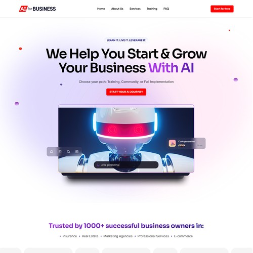 AI Education Company Website