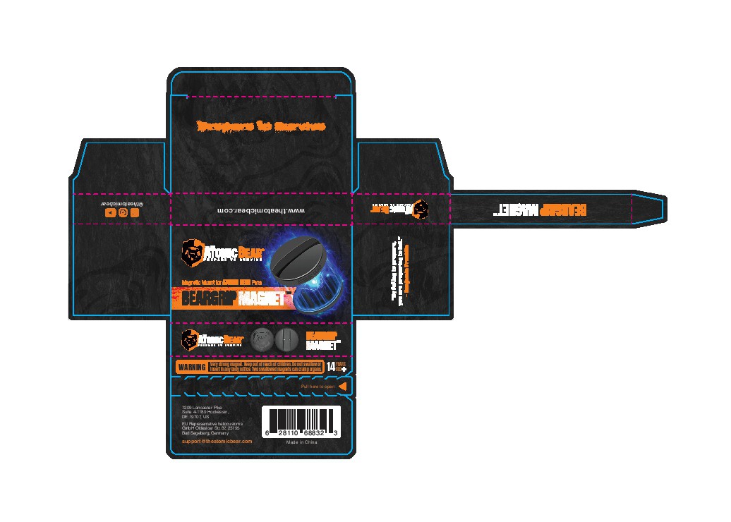 Design of BearGrip Magnet Packaging