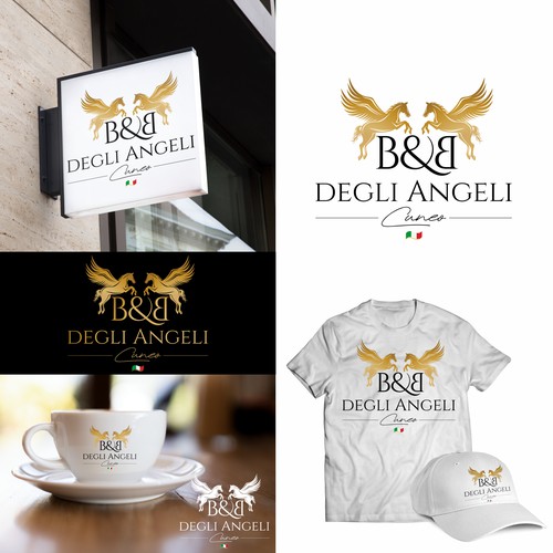 Logo design for B&B degli Angeli - Cuneo