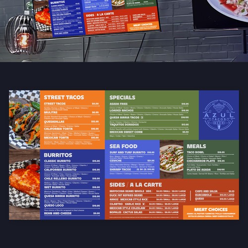 Menu Design for a Mexican Restaurant 