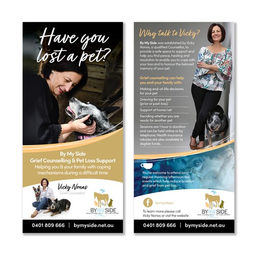 Flyer Design for Pet Grief Counsellor