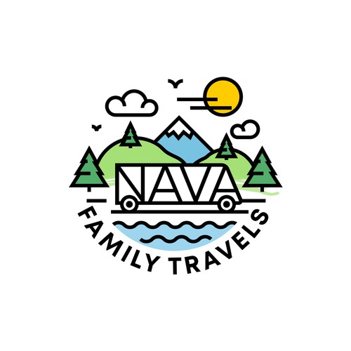 fun logo concept for family travel