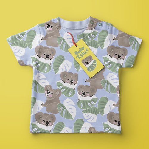 koala baby textile pattern