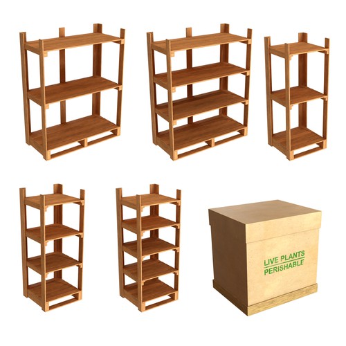 Wooden Display Rack mock-ups