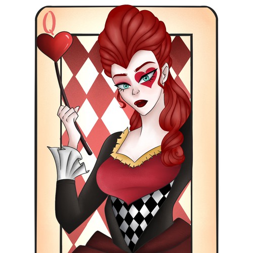 Queen of hearts card