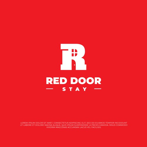 Cool negative-space logo for homestay/hotel business