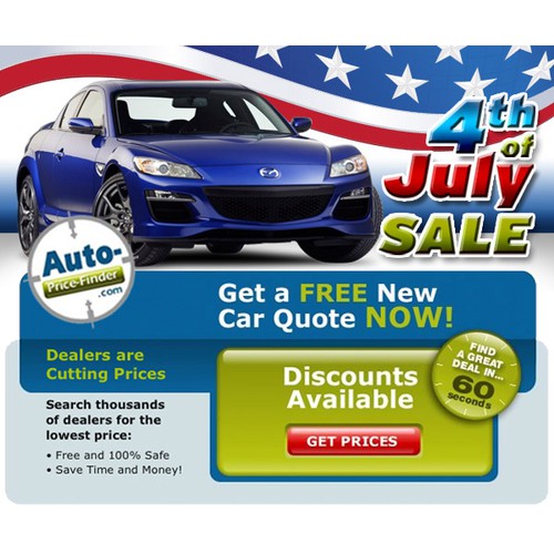 4th of July Automotive Banner Ad!