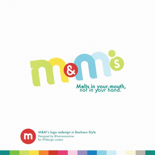 M&M’s logo redesign in Bauhaus Style