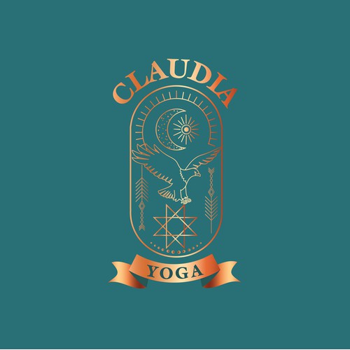 Logo Entry: creative, modern yoga teacher