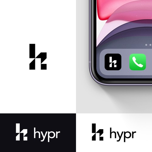 hypr - mobile app logo design
