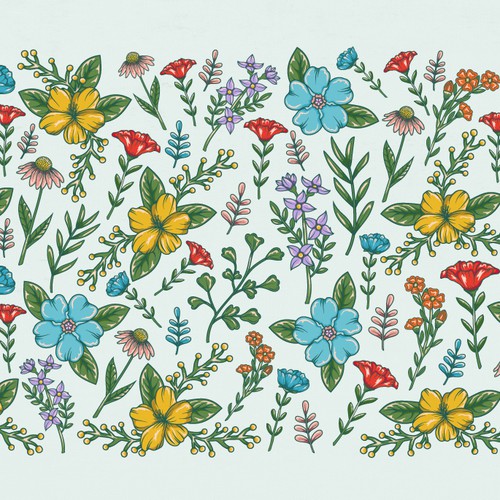 Vintage Inspired Floral Pattern for a Tin Recipe Box