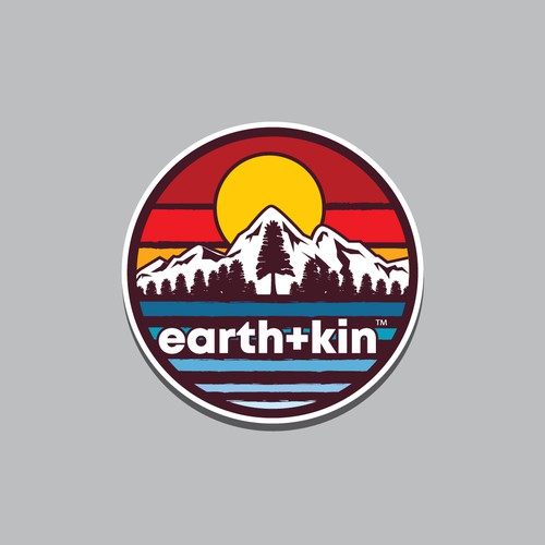 Outdoor company vinyl sticker for earth+kin