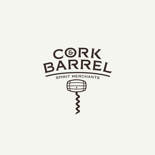 Logo for The Cork & Barrel  liquor store 