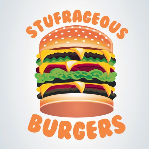 Bold logo for burgers