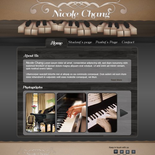 Nicole Chang Web page design