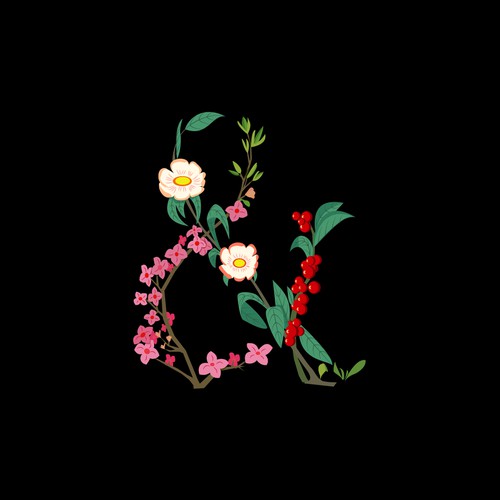 Botanical Ampersand Illustration