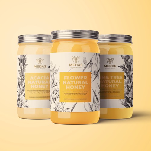 Honey Logo and Label for Medas