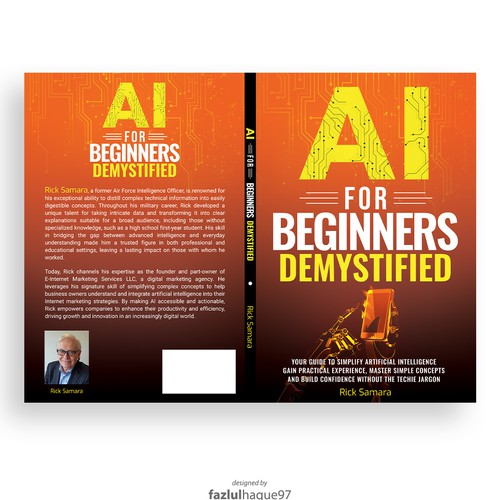 Book cover design of AI for beginners demystified 