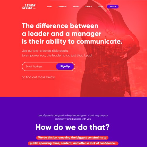 "Netflix for Presentations" startup needs a homepage designed