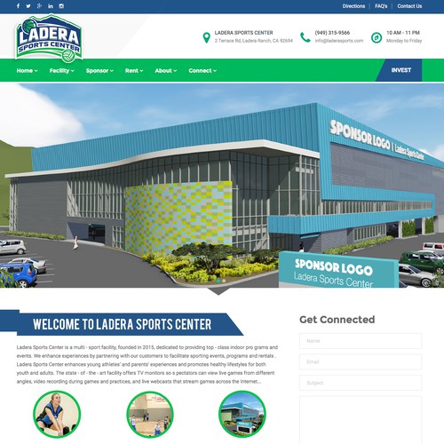 WordPress Design for Sports Facility