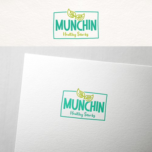 Catchy logo for Munchin snacks