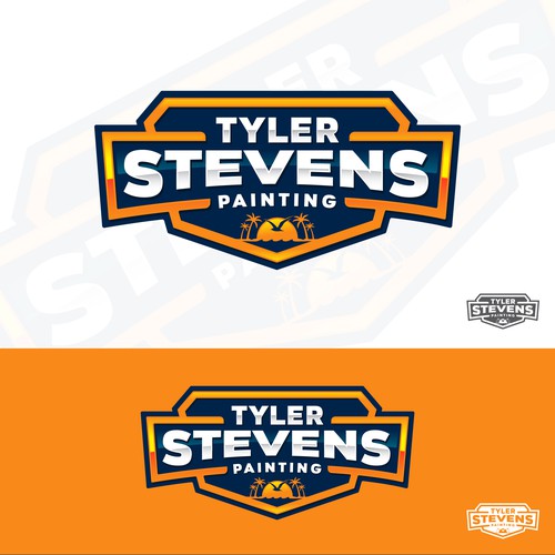 Colorful logo design for a painting business in Southern California