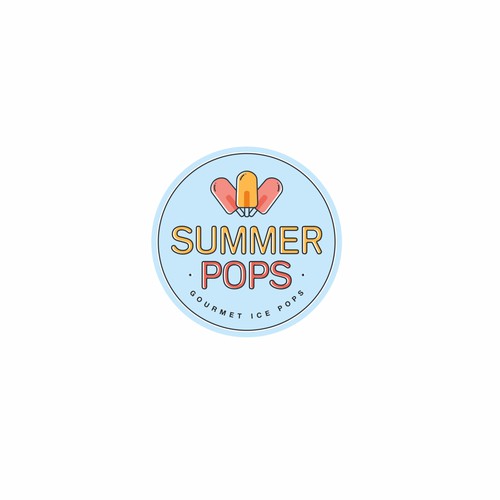 Summery popsicle logo