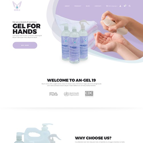 web design concept for AN-GEL 19