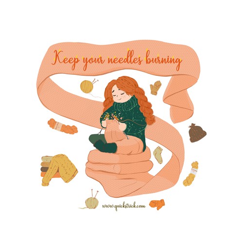 An illustration for a knitting online-shop