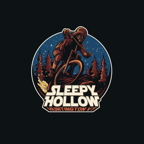 Mountain Bike Trail T Shirt Design