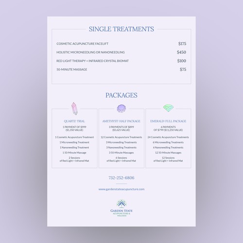 Pricing Flyer for Acupuncture Practice