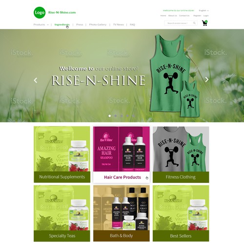 Modern E-commerce Home Page Design 