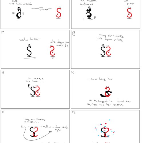 Animation sequence for morning kiss