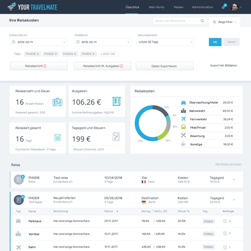 Travalmate Web App Design