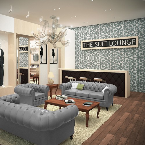 Interior Design for a Men's high end suiting showroom