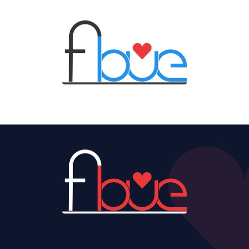 Flove typography logo design