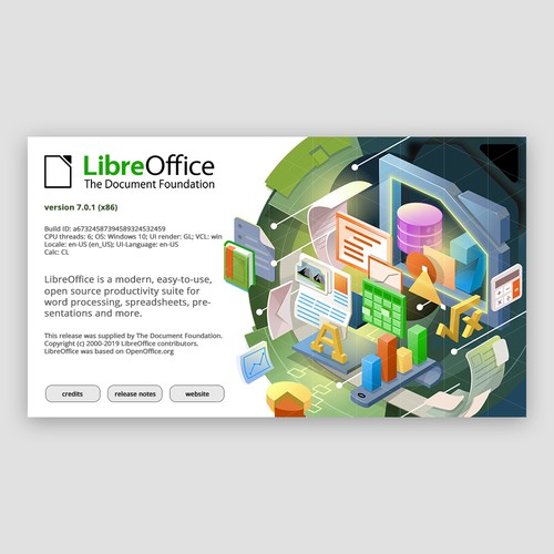 Libre Office start screen