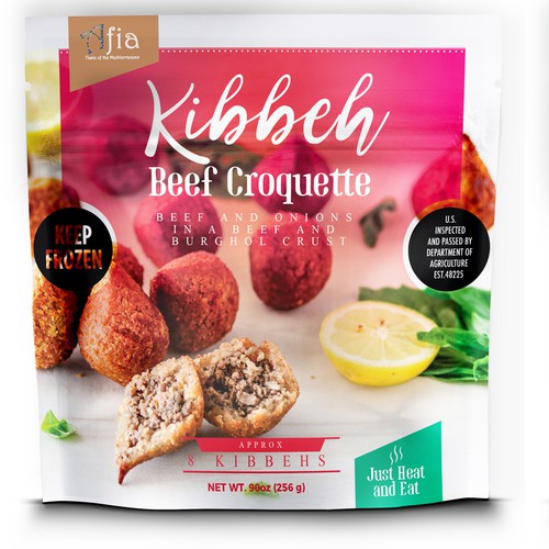 beef croquette packaging