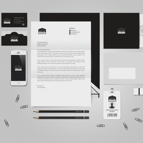 New stationery (business cards, letterhead, envelopes, "thank you" cards) for PianoPeople.org - Open to Genius :)