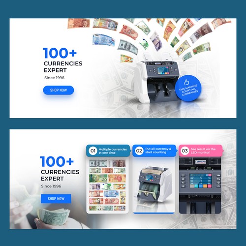 Money count machine web banner