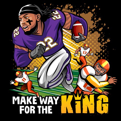 fun caricature designed for football player!